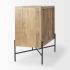 Cairo Accent Cabinet (Brown Wood & Black Metal)
