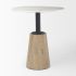Maxwell Bistro Table (White Marble & Blonde Wood)