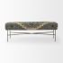 Avery Bench (Multi Colored Fabric & Black Metal)