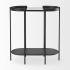 Booker Accent Table (Black Metal & Mirror)