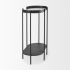 Booker Accent Table (Black Metal & Mirror)
