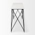 Lorlei Console Table (White Marble & Black Iron)