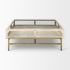 Arelius Coffee Tables (Square - White Wood & Gold Metal)