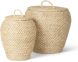 Kalopa Baskets (Set of 2 - Flat Lids -  Seagrass)