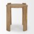 Evelyn End Table (Round - Light Brown Wood)