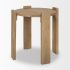 Evelyn End Table (Round - Light Brown Wood)
