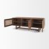 Grier Media Console (Medium Brown Wood & Cane  Accent)