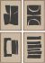 Thoughts Abstract Wood Wall Art (Black Recycled Paper &  Linen)