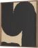 Thinking Abstract Wood Wall Art (Black  &  Recycled Paper)