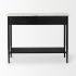Amika Console Table (Black Metal & White Marble)