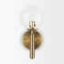 Britton Wall Sconce (Gold Metal & Clear Glass)