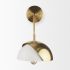 Cybill Wall Sconce (Gold Metal & White  Shade)