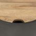 Eclipse End Table (Gunmetal Grey  & Brown Wood)