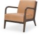Cashel Accent Chair (Medium Brown Wood &  Leather)