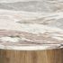 Allyson Dining Table (Pink Marble & Medium Brown Wood)