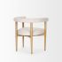 Arden Dining Chair (Medium Brown Wood & Gold Fabric)
