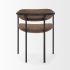 Parker Dining Chair (Set of 2 - Brown Faux Leather & Black Metal)