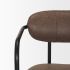 Parker Dining Chair (Set of 2 - Brown Faux Leather & Black Metal)
