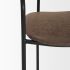 Parker Dining Chair (Set of 2 - Brown Faux Leather & Black Metal)