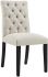 Duchess Dining Chair (Beige Button Tufted Fabric)