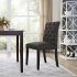Duchess Dining Chair (Brown Button Tufted Fabric)