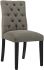 Duchess Dining Chair (Granite Button Tufted Fabric)