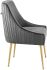 Discern Dining Chair (Grey Velvet - Pleated Back)