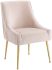 Discern Dining Chair (Pink Velvet - Pleated Back)