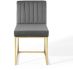 Carriage Dining Chair (Gold Charcoal Velvet)