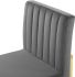 Carriage Dining Chair (Gold Charcoal Velvet)
