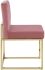 Carriage Dining Chair (Gold Dusty Rose Velvet)