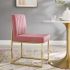 Carriage Dining Chair (Gold Dusty Rose Velvet)