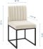 Carriage Dining Chair (Black & Beige Fabric - Sled Base)