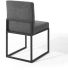 Carriage Dining Chair (Black & Charcoal Fabric - Sled Base)