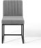 Carriage Dining Chair (Black & Light Grey Fabric - Sled Base)