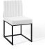 Carriage Dining Chair (Black & White Fabric - Sled Base)