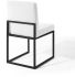 Carriage Dining Chair (Black & White Fabric - Sled Base)