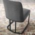 Amplify Sled Base Dining Chair (Black & Charcoal Fabric)