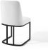Amplify Sled Base Dining Chair (Black & White Fabric)