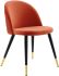 Cordial Dining Chair (Set of 2 - Orange Velvet)