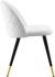Cordial Dining Chair (Set of 2 - White Velvet)