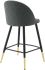 Cordial Counter Stools (Set of 2 - Grey Fabric)