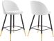 Cordial Counter Stools (Set of 2 - White Fabric)