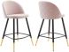 Cordial Counter Stools (Set of 2 - Pink Velvet)