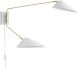 Journey 2-Light Swing Arm Wall Sconce (White)