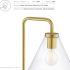Element Glass and Metal Floor Lamp (Satin Brass)