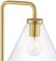 Element Glass and Metal Floor Lamp (Satin Brass)