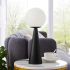 Apex Glass Globe Glass Table Lamp (White & Black)