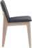 Deco Oak Dining Chair (Set of 2 - Dark Grey)