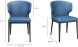 Delaney Side Chair Steel (Set of 2 - Blue)